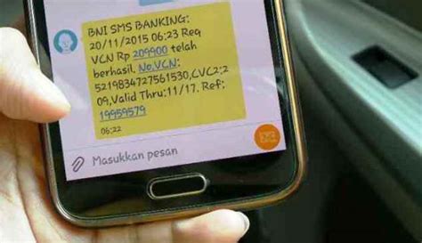 cara transfer sms banking bni ke bri